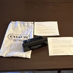 Coach Suede Care Brush Kit with Cream Pouch